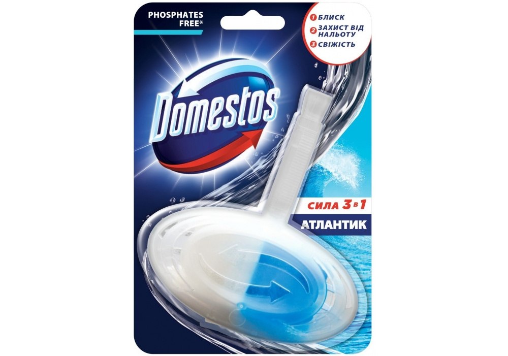Domestos Блок гігієнічний для унітаза Атлантик, 35 г, Лимон і Хвоя